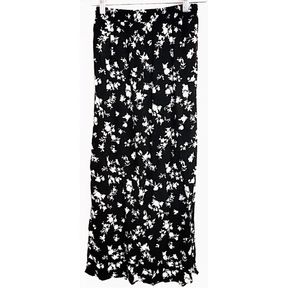 Floral Thigh High Side Slit Skirt